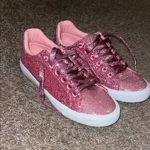 Sparkly New Pink Glitter Sneakers